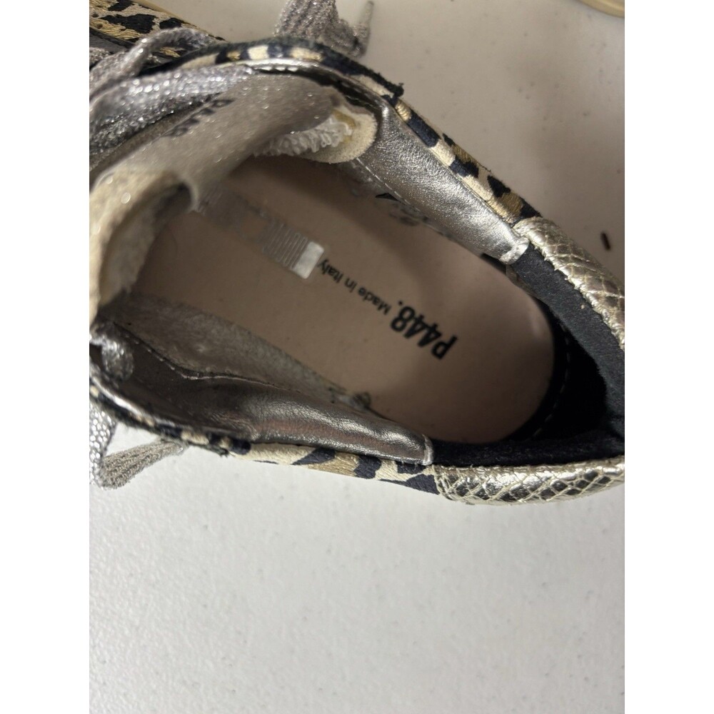P448 Womens Leopard Print Lace Up Low Top You Can Surf Later Sneakers 37 - Picture 5 of 14